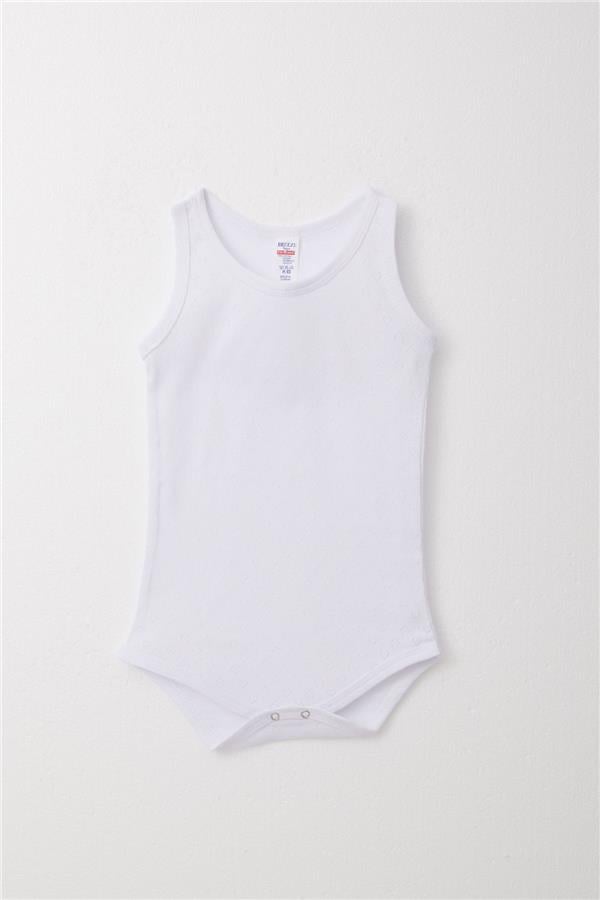 Baby Boy Snap-Button Bodysuit with Jacquard Heart Pattern, White (9 Months-1.5 Years)
