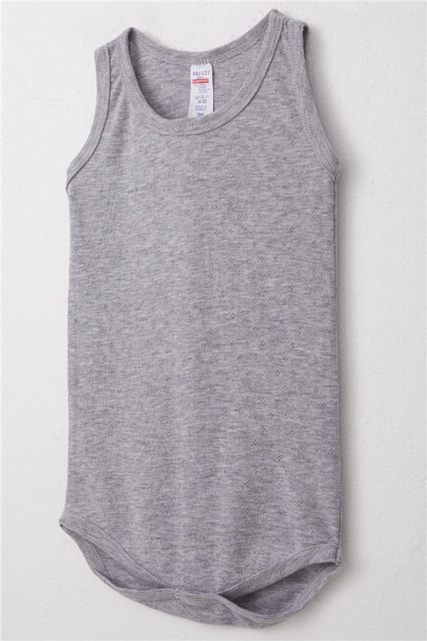 Baby Boy Snap-Button Bodysuit Jacquard Grey Melange (9 Months)