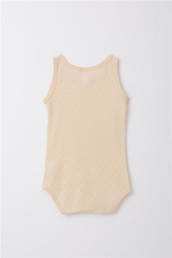 Baby Boy Snap-Button Bodysuit Jacquard Cream (9 Months-1.5 Years)