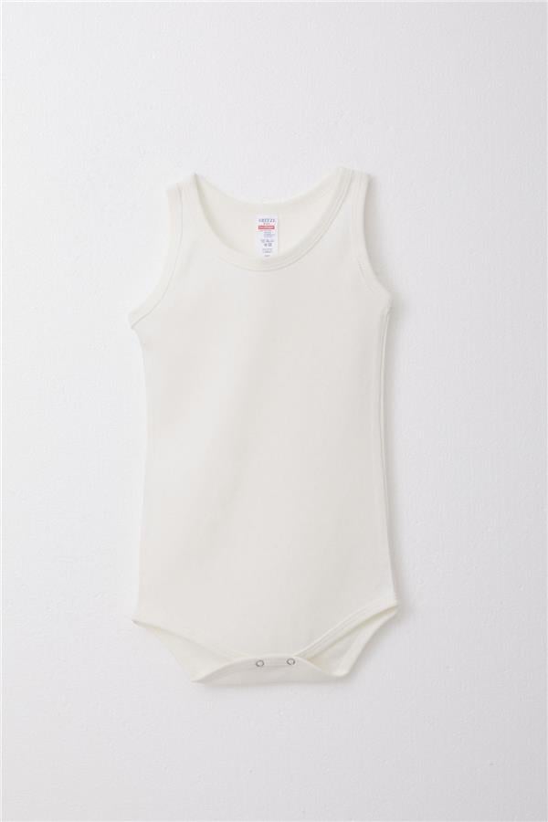 Baby Boy Snap-Button Bodysuit Jacquard Ecru (9 Months-2 Years)