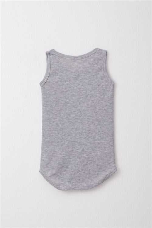 Baby Boy Snap-Button Bodysuit Jacquard Grey Melange (9 Months)