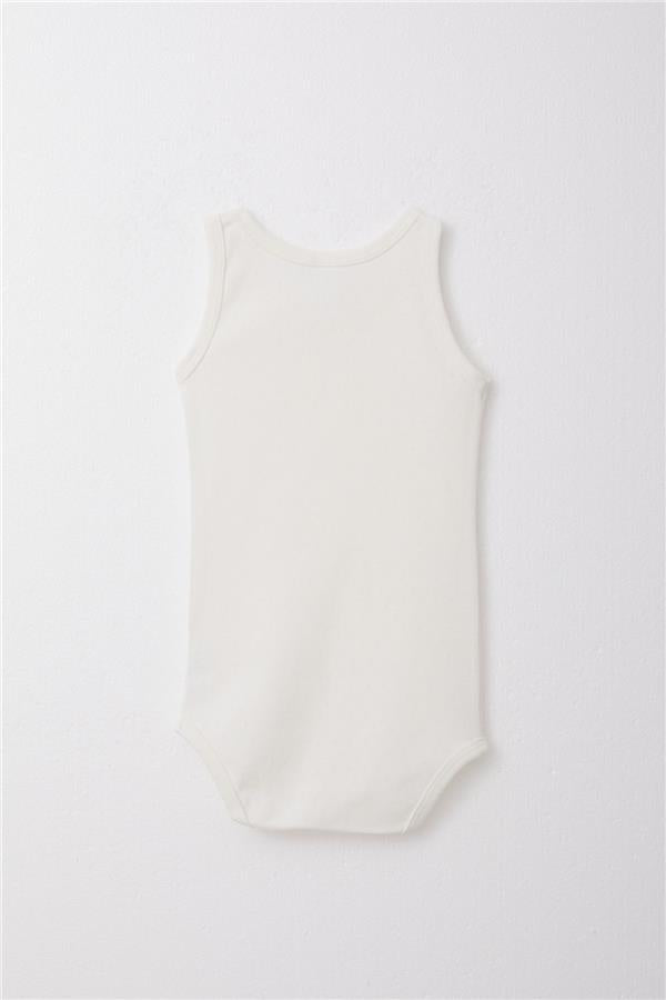 Baby Boy Snap-Button Bodysuit Jacquard Ecru (9 Months-2 Years)