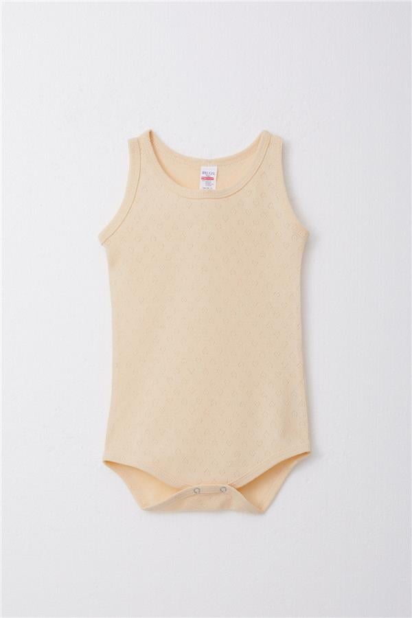 Baby Boy Snap-Button Bodysuit Jacquard Cream (9 Months-1.5 Years)