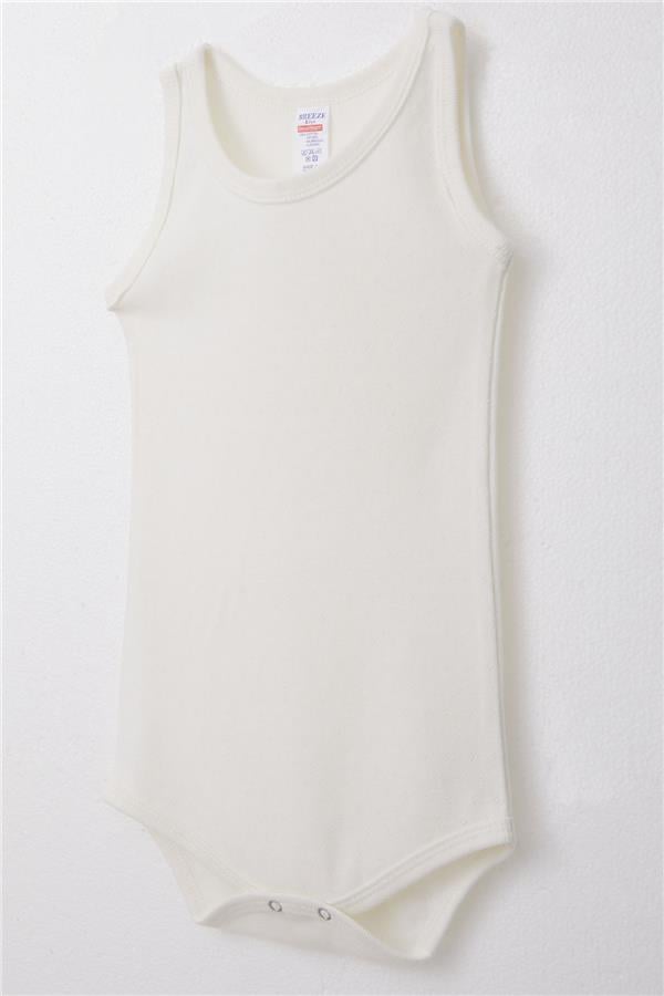 Baby Boy Snap-Button Bodysuit Jacquard Ecru (9 Months-2 Years)