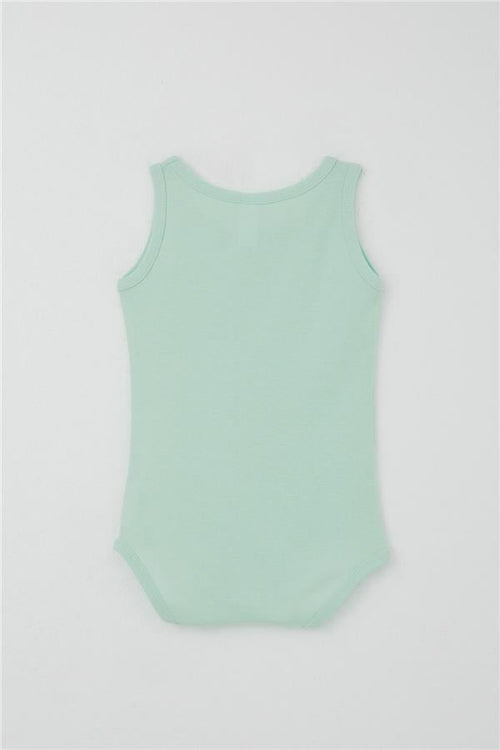 Baby Boy Snap-Button Bodysuit Basic Aqua Green (9 Months-1.5 Years)