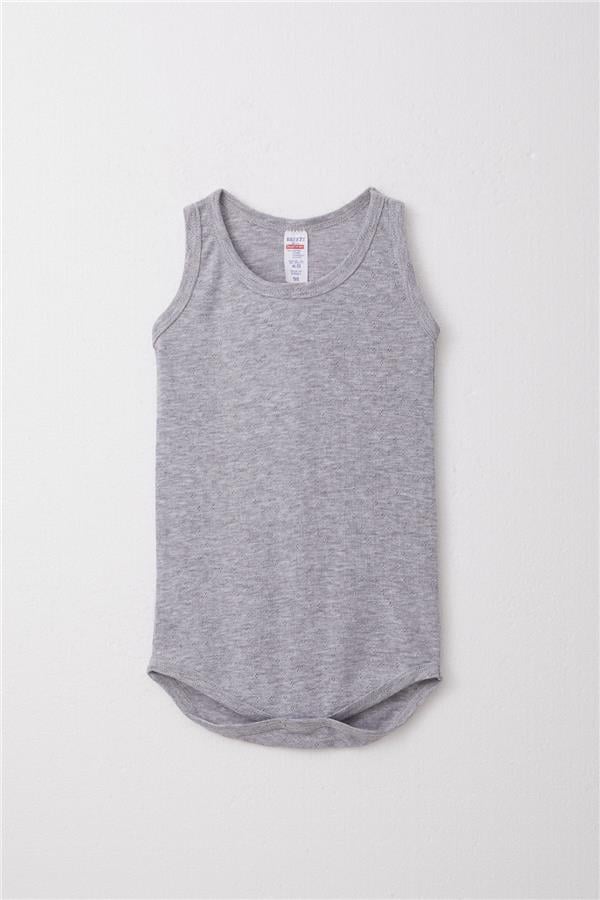 Baby Boy Snap-Button Bodysuit Jacquard Grey Melange (9 Months)