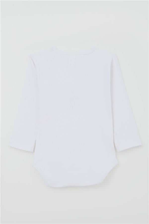 Baby Boy Snap-Button Bodysuit with Car Print, White (9 Months-3 Years)