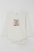 Baby Boy Snap-Button Bodysuit with Hunter Kitten Print, Ecru (9 Months-3 Years)