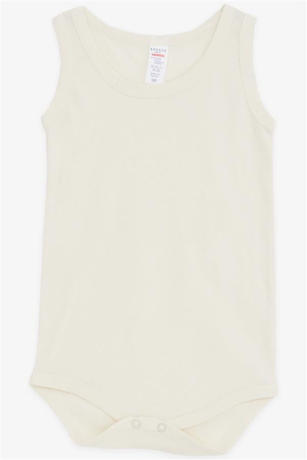Baby Boy Snap-Button Bodysuit in Cream Color (9 Months - 1.5 Years)
