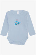 Baby Boy Snap-Button Bodysuit with Car Print, Light Blue (9 Months-3 Years)