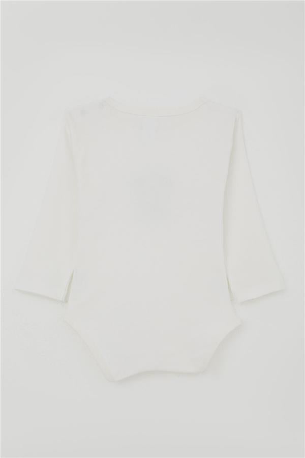 Baby Boy Snap-Button Bodysuit with Cute Puppy Print, Ecru (9 Months-3 Years)