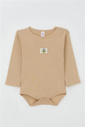 Baby Boy Snap-Button Bodysuit with Monkey Print, Light Brown (9 Months-3 Years)