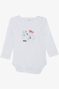 Baby Boy Snap-Button Bodysuit with Zoo Friendly Animals Print, White (9 Months-3 Years)