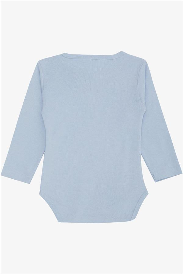 Baby Boy Snap-Button Bodysuit with Car Print, Light Blue (9 Months-3 Years)