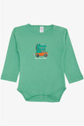 Baby Boy Snap-Button Bodysuit with Driver and Crocodile Print, Mint Green (9 Months-3 Years)