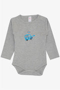 Baby Boy Snap-Button Bodysuit with Car Print, Grey Melange (9 Months-2 Years)