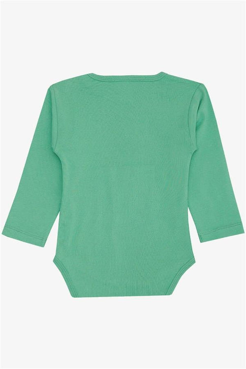Baby Boy Snap-Button Bodysuit with Driver and Crocodile Print, Mint Green (9 Months-3 Years)