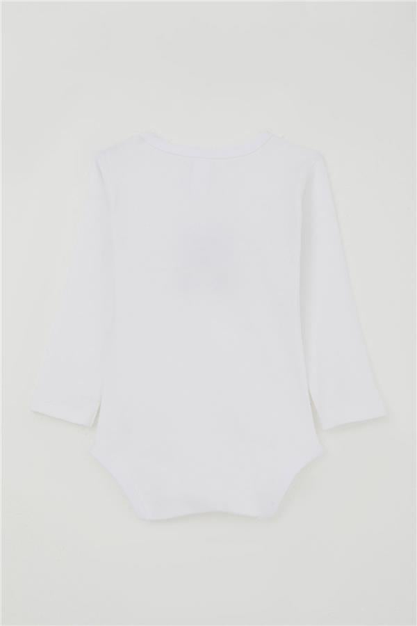 Baby Boy Snap-Button Bodysuit with Driver and Crocodile Print, Ecru (9 Months-3 Years)