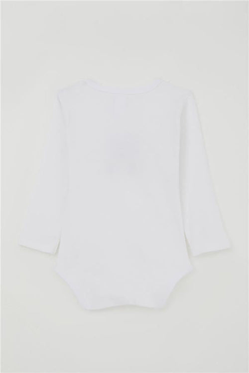 Baby Boy Snap-Button Bodysuit with Driver and Crocodile Print, Ecru (9 Months-3 Years)