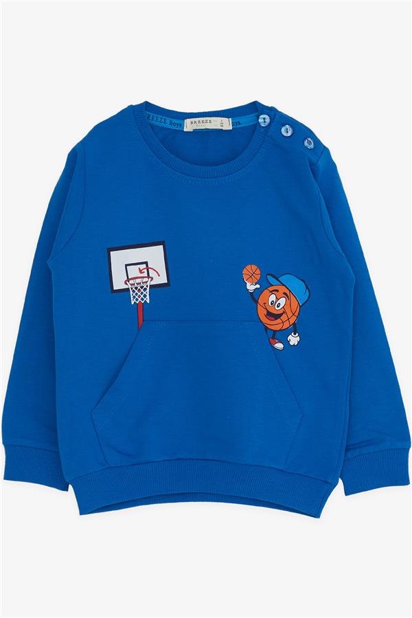 Baby Boy Tracksuit Set, Printed Navy Blue (9 Months-1 Years)