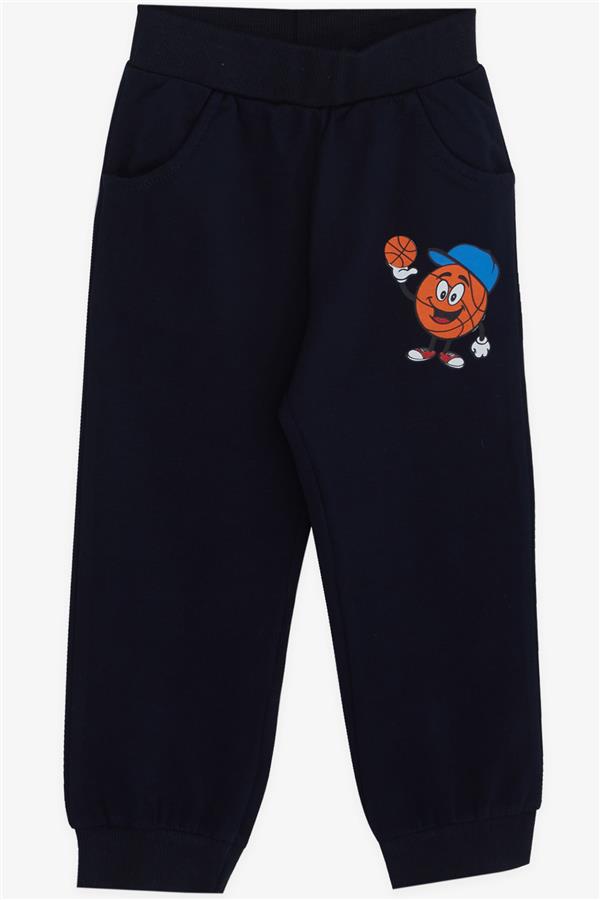 Baby Boy Tracksuit Set, Printed Navy Blue (9 Months-1 Years)