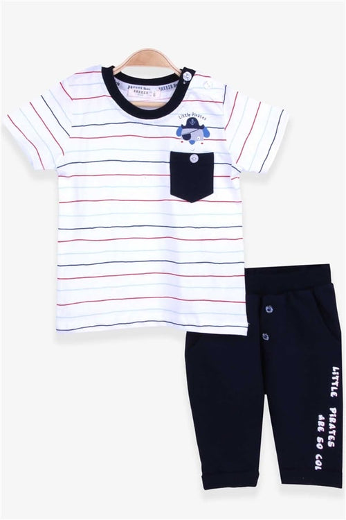 Baby Boy Capri Pants Set in Off-White (6 Months-1.5 Years)