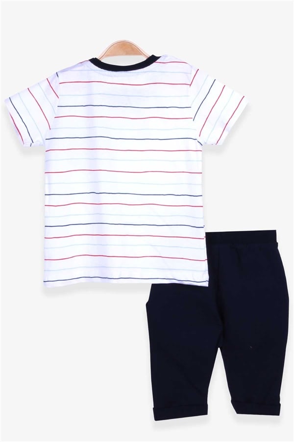 Baby Boy Capri Pants Set in Off-White (6 Months-1.5 Years)