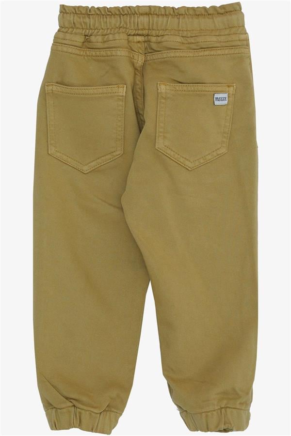 Baby Boy Trousers with Drawstring Waist and Elasticated Cuffs, Khaki Green (1.5-2 Years)