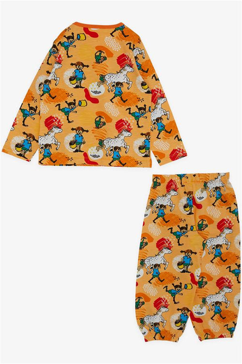 Baby Boy Pajama Set Crazy Girl Design Mustard Yellow (9 Months-1 Years)