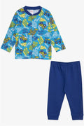 Baby Boy Pajama Set, Construction Vehicle Theme, Blue (4-9 Months)