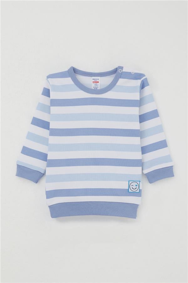 Baby Boy Pajama Set with Shoulder Buttons, Love Theme, Emoji Patch, Mixed Colors (4 Months-1 Year)