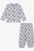 Baby Boy Pajama Set, Airplane Pattern, Grey (9 Months-1 Years)