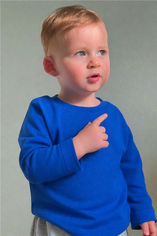 Baby Boy Long-Sleeve T-Shirt Basic Navy Blue (1-2 Years)