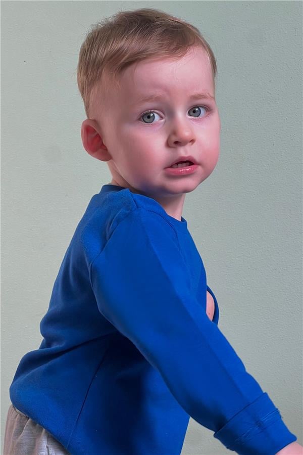 Baby Boy Long-Sleeve T-Shirt Basic Navy Blue (1-2 Years)