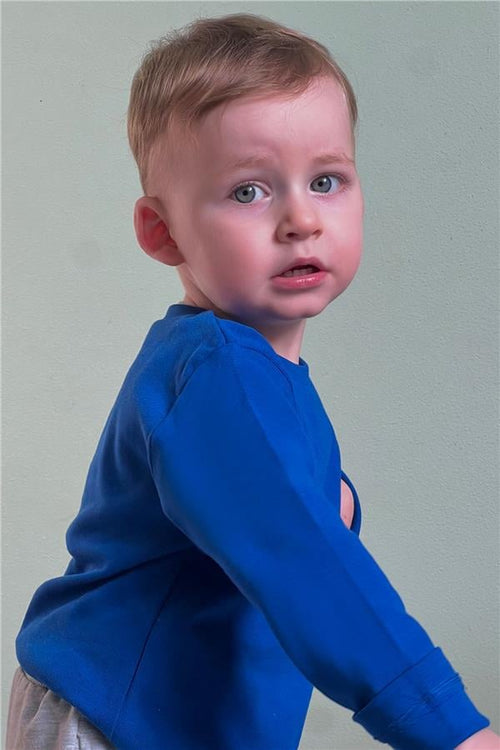 Baby Boy Long-Sleeve T-Shirt Basic Navy Blue (1-2 Years)