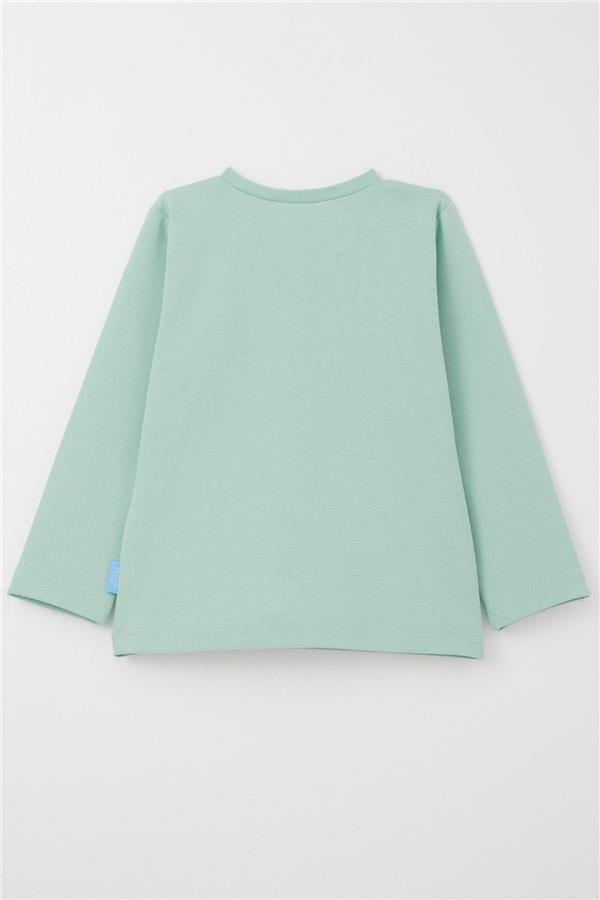 Baby Boy Long-Sleeve T-Shirt Basic Aqua Green (9 Months-2 Years)