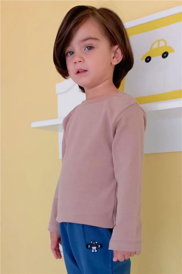 Baby Boy Long-Sleeve T-Shirt Basic Mink (1-2 Years)