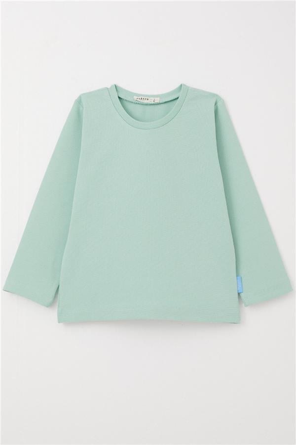Baby Boy Long-Sleeve T-Shirt Basic Aqua Green (9 Months-2 Years)