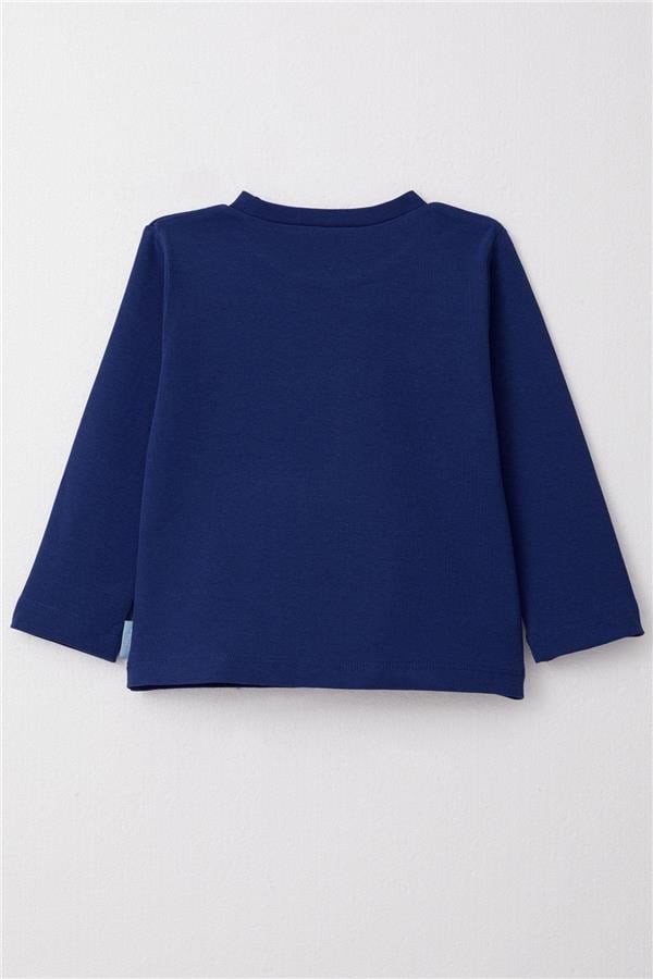 Baby Boy Long-Sleeve T-Shirt Basic Navy Blue (1-2 Years)
