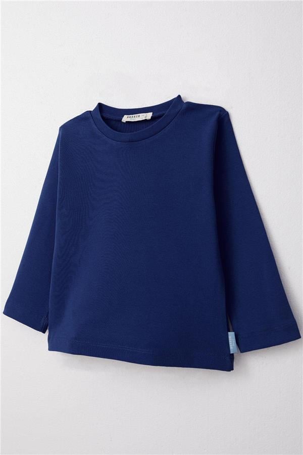 Baby Boy Long-Sleeve T-Shirt Basic Navy Blue (1-2 Years)