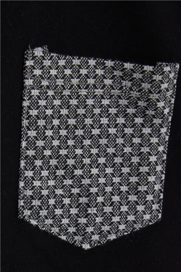 Baby Boy Long-Sleeved T-Shirt with Pockets and Patch, Black (9 Months-1.5 Years)