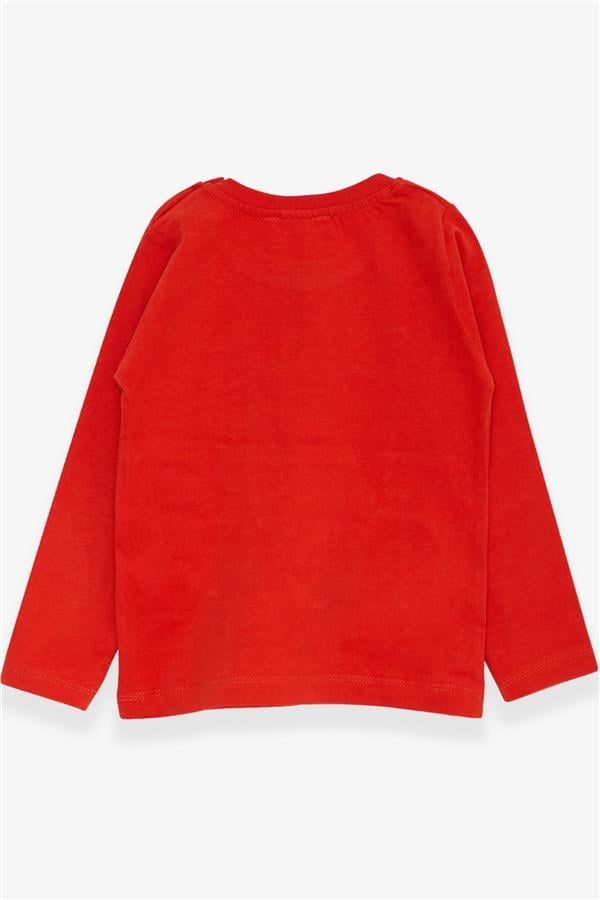 Baby Boy Long-Sleeved T-Shirt with Pockets, Orange (9 Months-2 Years)