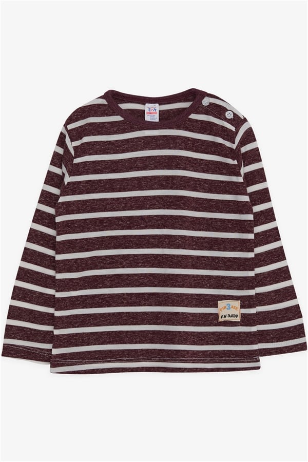 Baby Boy Long-Sleeve T-Shirt, Striped, Plum (9 Months-1.5 Years)