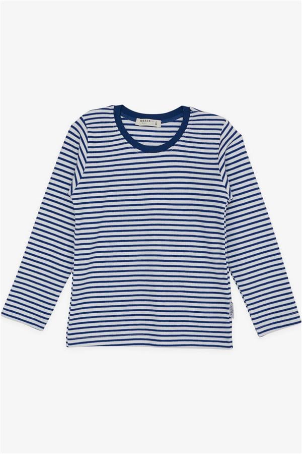 Baby Boy Long-Sleeve T-Shirt, Striped, Dark Blue (9 Months-1.5 Years)