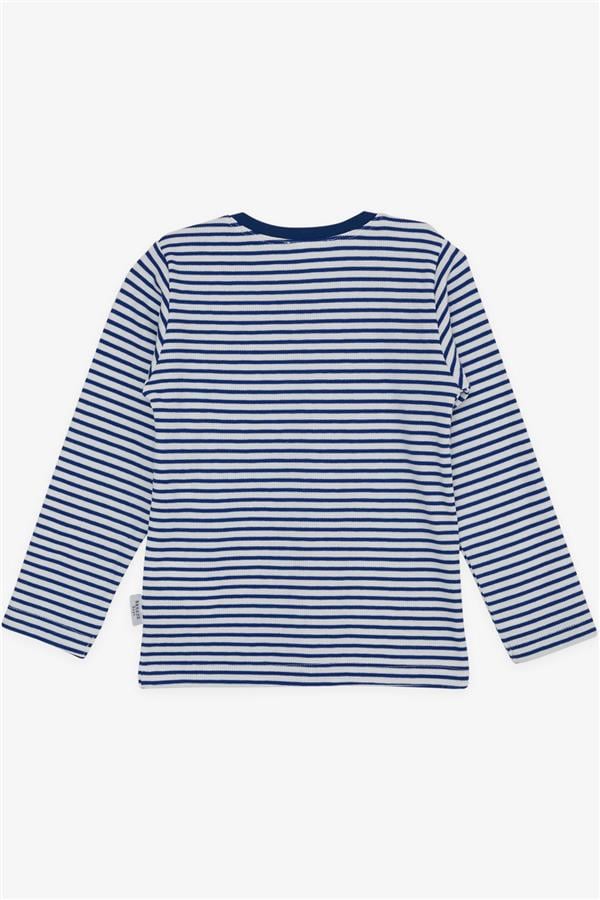 Baby Boy Long-Sleeve T-Shirt, Striped, Dark Blue (9 Months-1.5 Years)