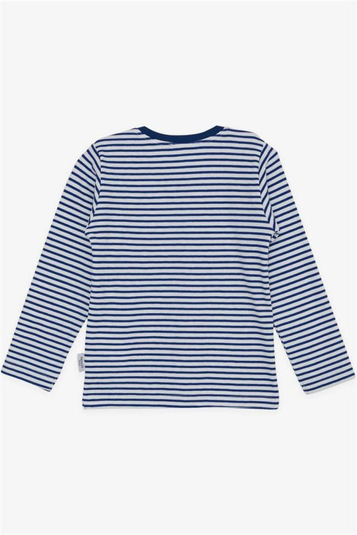 Baby Boy Long-Sleeve T-Shirt, Striped, Dark Blue (9 Months-1.5 Years)