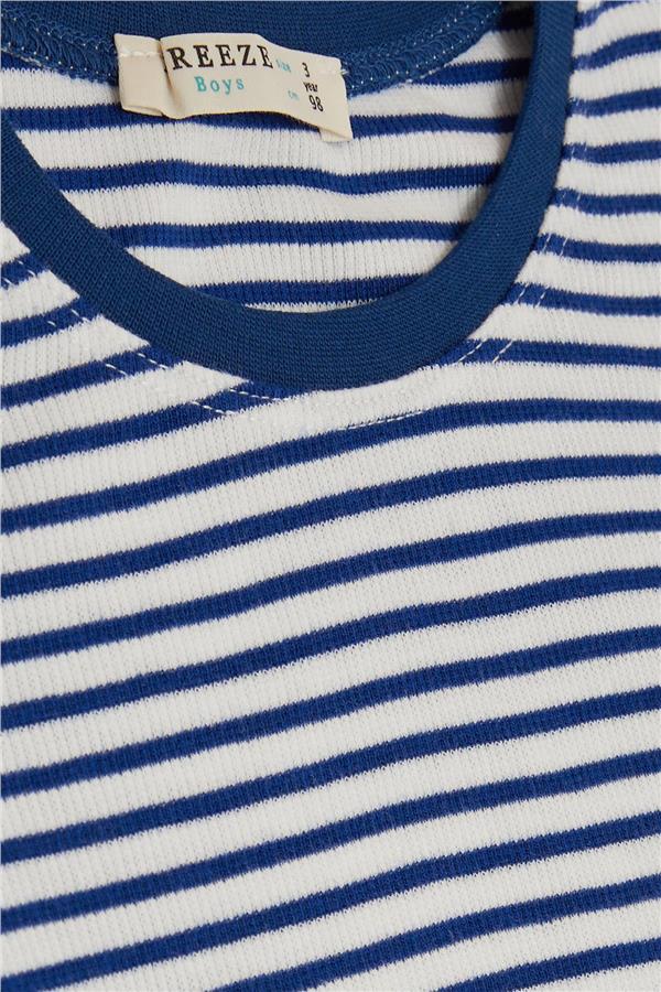Baby Boy Long-Sleeve T-Shirt, Striped, Dark Blue (9 Months-1.5 Years)