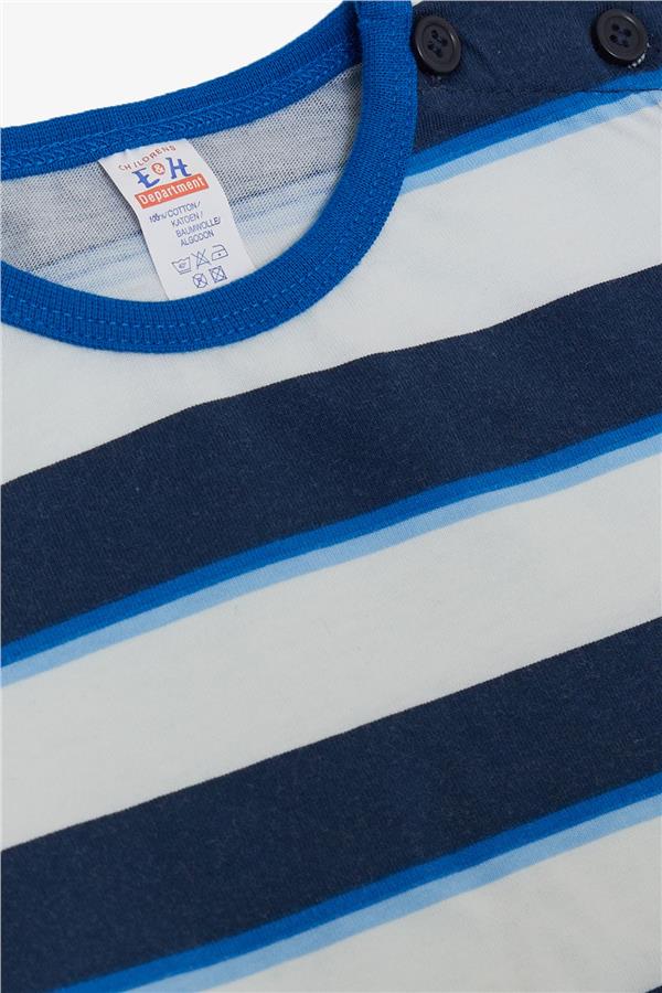 Baby Boy Long-Sleeve T-Shirt with Striped Pattern and Mixed Colors (9 Months-1.5 Years)