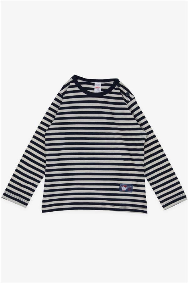 Baby Boy Long-Sleeve T-Shirt with Puppy Print and Hat, Navy Blue (9 Months-1 Years)