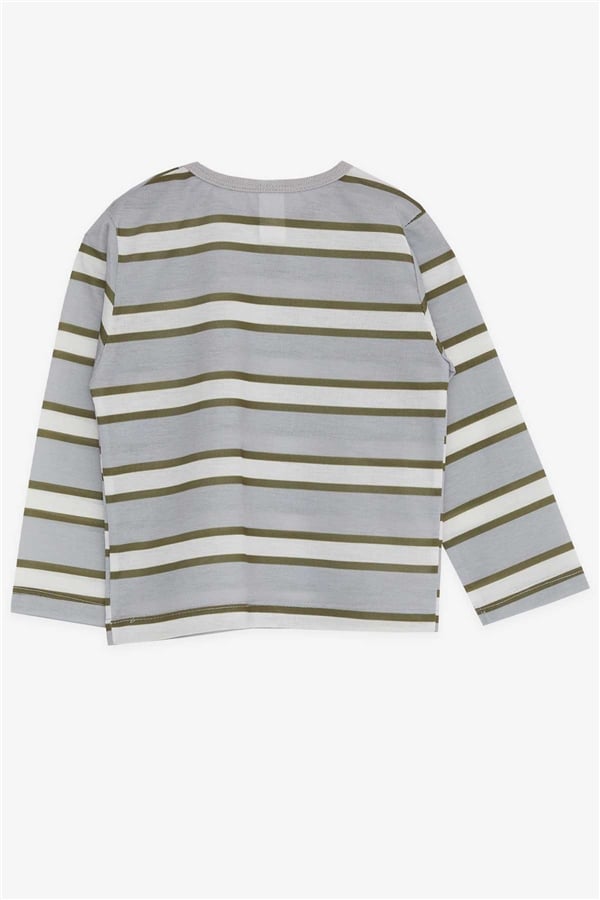 Baby Boy Long-Sleeve T-Shirt, Striped Pattern, Mixed Colors (9 Months)